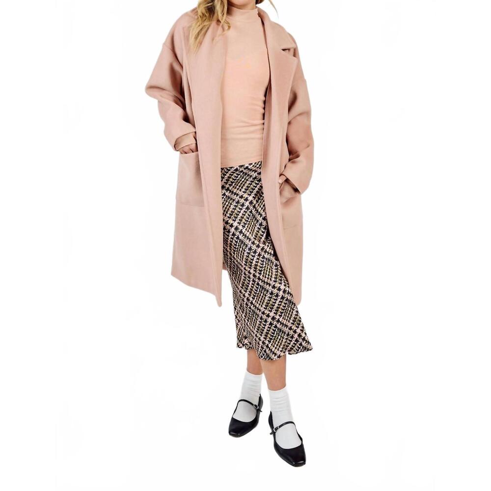 NEW SADIE & SAGE hayley open coat in rose